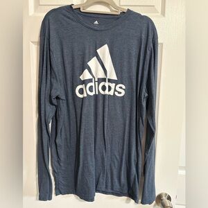 Adidas Men's Dark Blue Long Sleeve Golf Tee